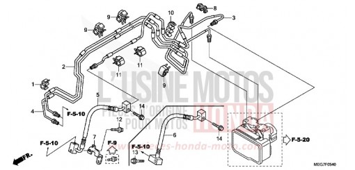 FRONT BRAKE PIPE VT750CSC de 2012